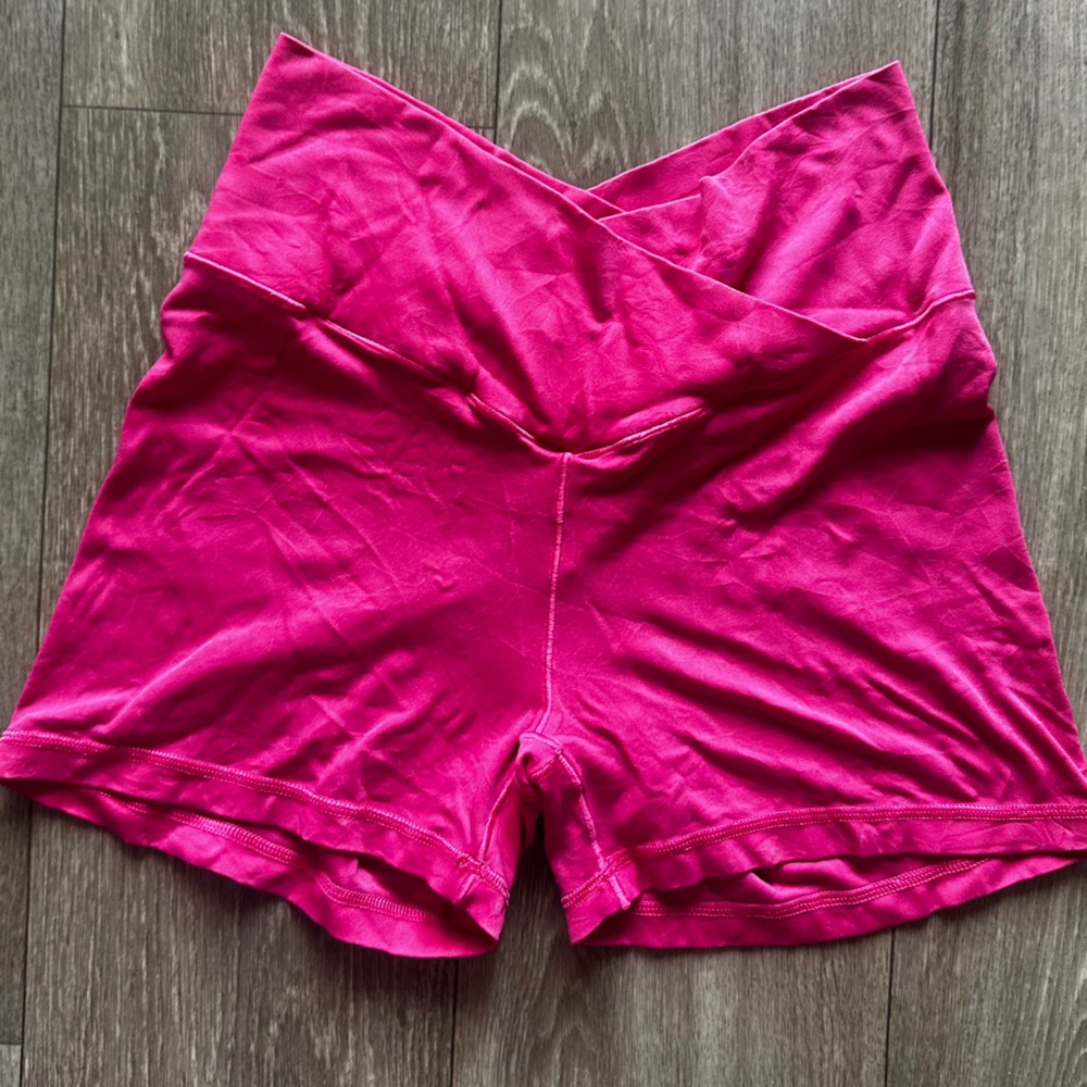 Hot Pink Aerie Real Me V Waist Bike Shorts